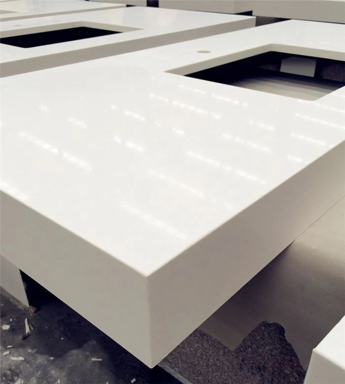 pure white quartz countertops polished