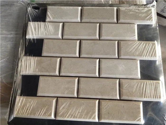 Мармурова мозаїчна плитка Crema Marfil