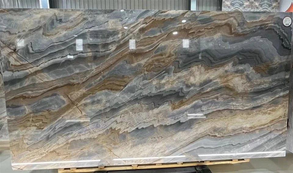 Monet Sky polished Marble slab