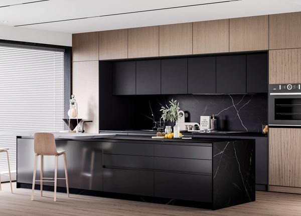 Стільниця з спеченого каменю Nero Marquina