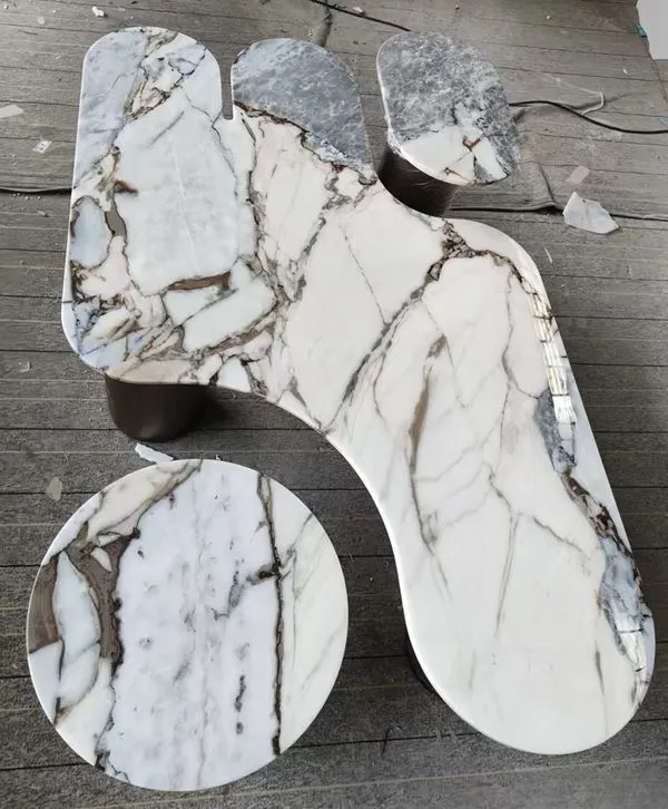 Білий мармуровий стільниця