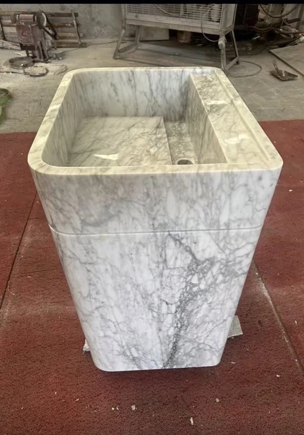 marble wash basin with pedestal